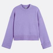 Wollen trui, ronde hals, grof tricot