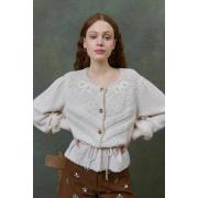 Vest met borduursel en koord, SANDYA