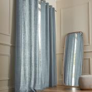 Gordijn in gewassen linnen met oogjes, Private