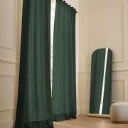 Gordijn in gewassen linnen met verdekte lussen, Tojos