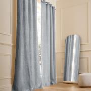 Gordijn in gewassen linnen met voering, met oogjes, Private