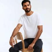 T-shirt met ronde hals en korte mouwen