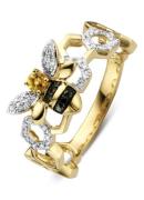 Diamond Point Gouden ring 0.07 ct citrien Queen Bee