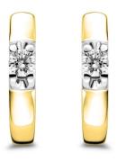 Diamond Point Gouden solitair oorstekers, 0.16 ct diamant, Groeibrilja...