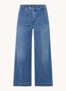 NYDJ Mono high waist wide leg cropped jeans met medium wassing