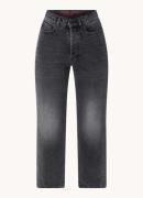 HUGO BOSS 933 High waist straight leg cropped jeans met gekleurde wass...