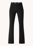 OLAF High waist flared fit pantalon met siernaad