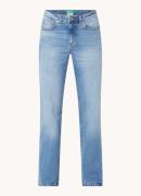 Benetton Ben high waist straight leg jeans met medium wassing