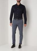 Profuomo Japanese Knitted slim fit overhemd in katoenblend