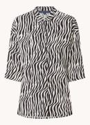 French Connection Seine Delphine blouse met zebraprint
