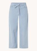 Modström Isolde high waist wide leg jeans met streepprint en strikcein...
