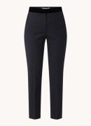 Sandro High waist tapered fit cropped pantalon in wolblend met fluwele...