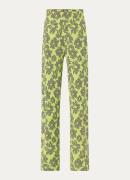 Refined Department High waist wide fit broek met bloemenprint