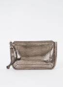 Jérôme Dreyfuss Clap L clutch van geitenleer met metallic finish