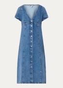 Tommy Hilfiger Midi denim blousejurk met V-hals