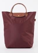 Longchamp Le Pliage Original handtas M met leren details