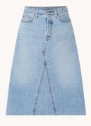 Levi's Midi rok van denim met steekzakken