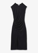 Reiss Lenara midi jurk met split en plooi detail