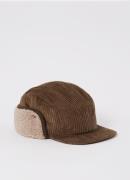 Barts Rayner muts van corduroy met teddy detail