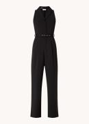 Selected Femme Adara jumpsuit straight fit jumpsuit met ceintuur