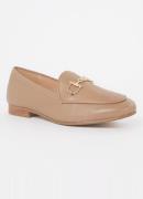 Dune London Glair wide fit loafer van leer met horsebit