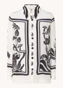 Farm Rio Surreal Garden blouse van satijn met print