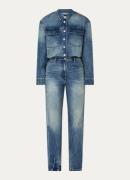 Denham Nayoko straight fit jumpsuit van denim met borstzakken