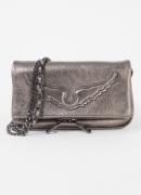 Zadig&Voltaire Rock clutch van kalfsleer met afneembare schouderriem