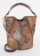 Zadig&Voltaire Borderline handtas van geitenleer met slangenprint en a...