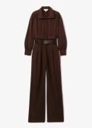 Reiss Czara wide fit jumpsuit met ceintuur