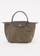 Longchamp Le Pliage Green handtas S met leren details