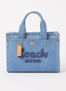 Coach Cargo 26 handtas van denim met logoborduring