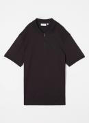 Calvin Klein Regular fit polo met logo en halve rits