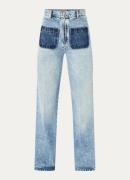 Sandro High waist straight leg jeans met lichte wassing