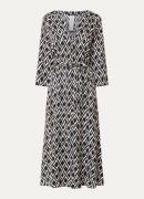 Pennyblack Candito midi blousejurk met ruitdessin en strikceintuur