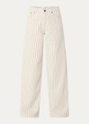 Co'Couture Light high waist wide leg jeans met streepprint