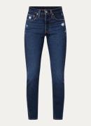 Levi's 501 high waist skinny jeans met donkere wassing