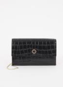 Maje Clutch met crocostructuur