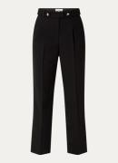 ba&sh Jude high waist tapered fit cropped pantalon met steekzakken