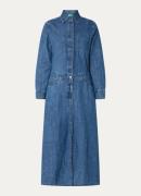 Benetton Midi blousejurk van denim met split