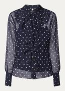 L.K.Bennett Hester semi-transparante blouse met stippenprint