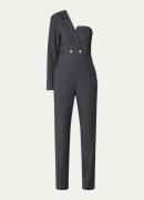 NIKKIE Helena one shoulder slim fit jumpsuit met sierknopen