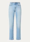 Benetton Ben high waist straight leg jeans met medium wassing