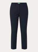 Benetton High waist tapered cropped pantalon met stretch