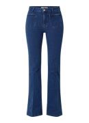 Fifth House Ginna Blue high waist flared jeans met donkere wassing met...