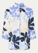 BRAX Vicki blouse van linnen met bloemenprint