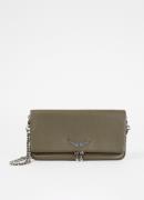 Zadig&Voltaire Rock Grained clutch van leer