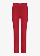 Studio Anneloes Mid waist slim fit pantalon van travelstof