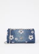 Marc Jacobs The Sequin Daisy Dual Chain Mini crossbodytas van denim