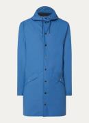 Rains Long Jacket W3 regenjas met capuchon en steekzakken